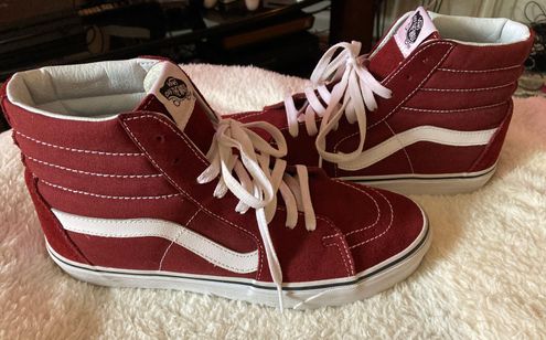 Vans Sk8-Hi Old Skool Maroon/Burgundy Suede High Top Sneakers US