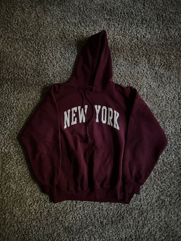 Brandy Melville red and black New York hoodie sweatshirt one size