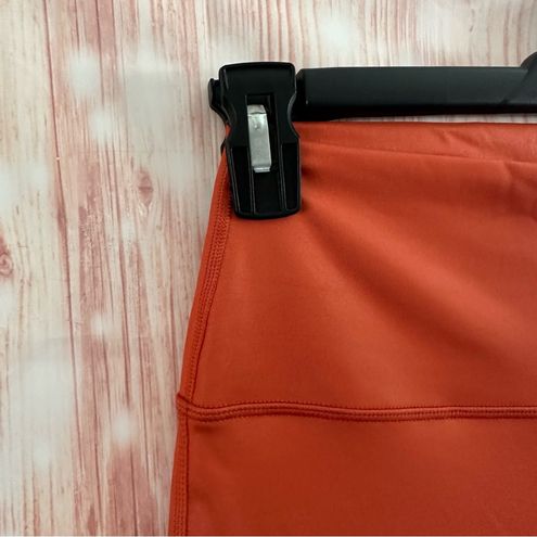 90 Degree by Reflex Interlink Faux Leather Orange High Waist Flare Yoga  Pants Size L - $32 New With Tags - From Melissa