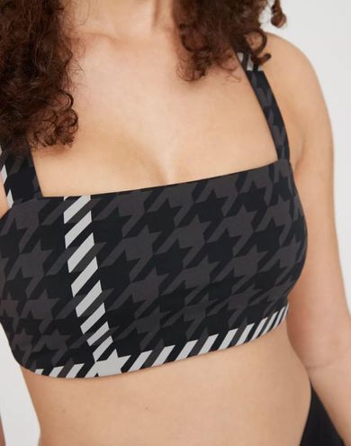 Aerie NWT Offline Real Me Xtra Stretch Gray Houndstooth Racerback Sports  Bra Size M - $30 New With Tags - From Angelica