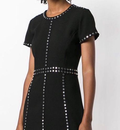 Michael Kors Michael Studded Crepe Mini Dress Silver Size 2 - $100 (75% Off  Retail) - From Yuliia