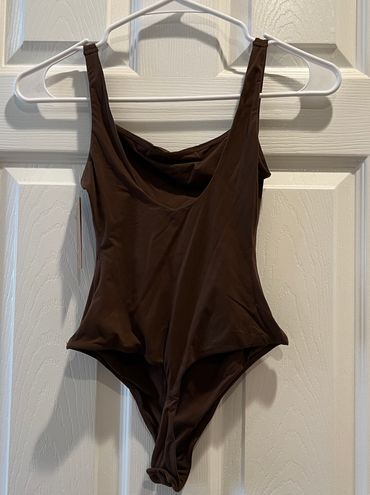 SKIMS Fits Everybody Square Neck Bodysuit - Cocoa