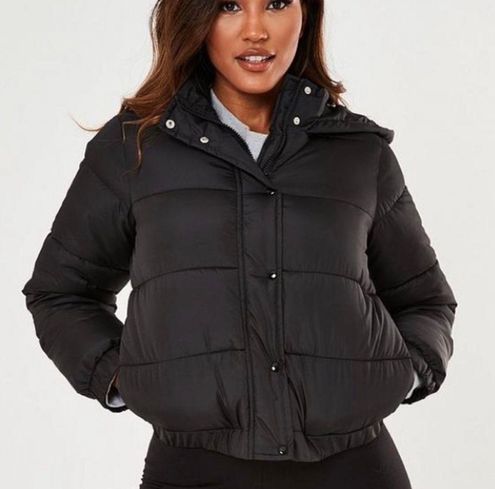 Missguided hooded padded jacket in grey