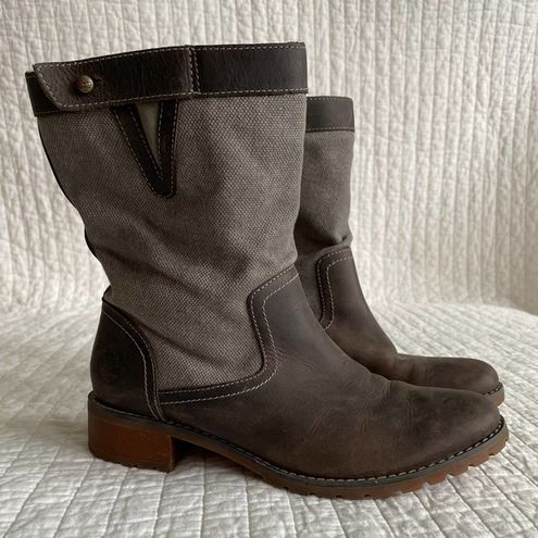 Timberland Women s Wenham Canvas and Leather Boots Size 7 Gray