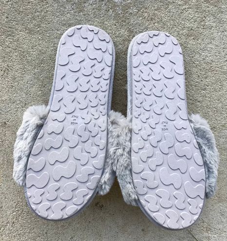 SKIMS NEW Faux Fur Cozy Slides Slippers Gray - $16 - From Angela