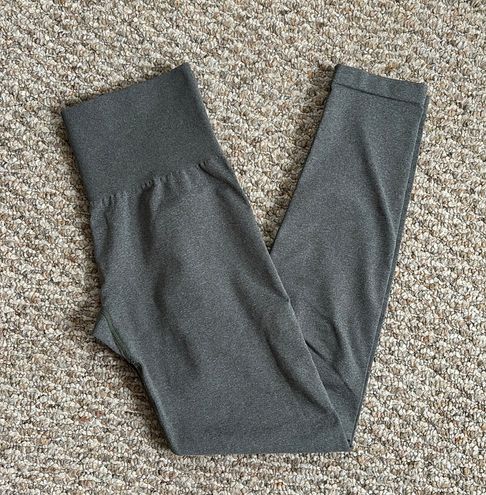 Khaki Green Curve Seamless Leggings