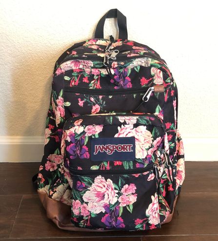 Jansport pink top bouquet floral