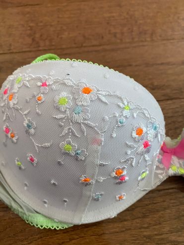 Victoria's Secret Y2k white demi floral embroidered push up bra 34B  Multiple Size 34 B - $40 (11% Off Retail) - From roya