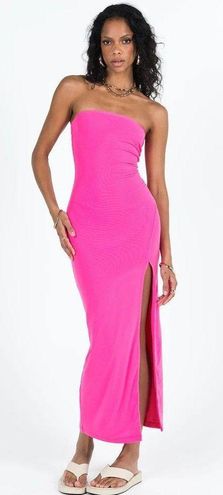 Panama Strapless Maxi Dress Hot Pink