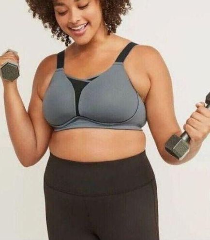 LIVI Active High Impact Sport Bra Wicking Max Support No Wire Molded Gray  46DD Size undefined - $24 - From Ashley