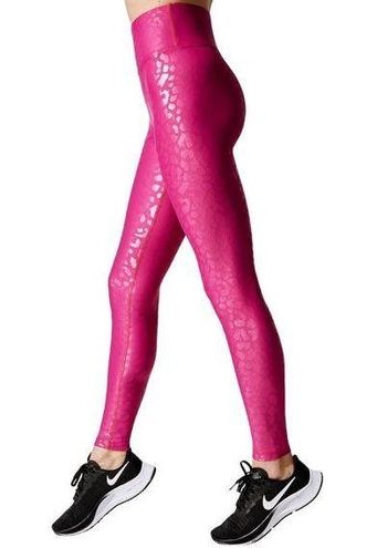 Carbon38 High Rise Full-length Legging In Leopard Takara Shine In Carbon  Red