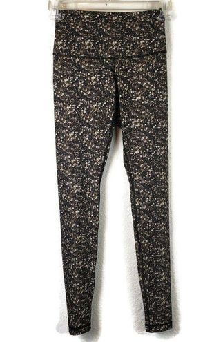 Lululemon Shine Tight (Roll Down) Shimmy Shimmer Leggings 6