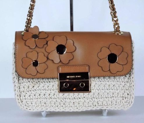 Michael Michael Kors Flora Applique Sloan Large Chain Shoulder Bag