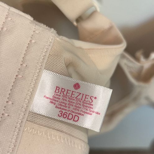 Breezies Lace Wireless Bra Tan Size 36 E / DD - $11 - From Shannon