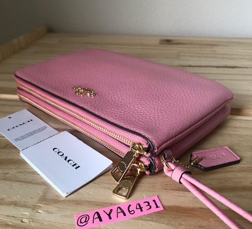 Coach Large Double Zip Wristlet Pink - $125 (29% Off Retail) New With Tags  - From Aya