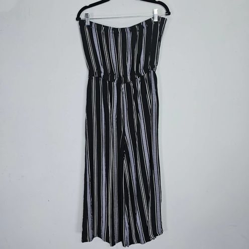 Rue 21 ShoSho Womens XL Black Grey Stripe Strapless Wide Leg Gaucho  Jumpsuit NEW - $20 New With Tags - From Vanessa