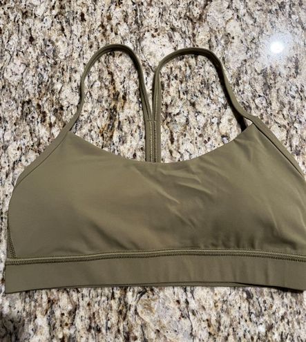 Lululemon Flow Y Bra Nulu *light Support, A–c Cups In Grey