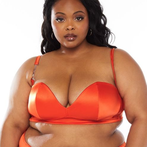 2X // Savage X Fenty Orange Sharp Satin Bralette - $19 - From Gayle