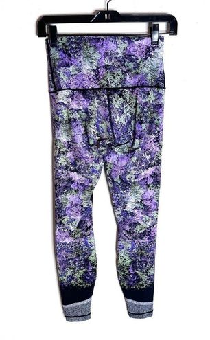 Lululemon Wunder Under Nulux Full Length Legging Size 6 Vivid Vision 