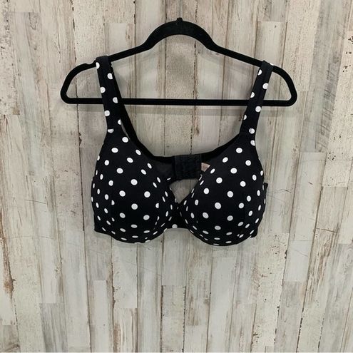 Cacique Unlined Full Coverage Minimizer Black & White Polka Dot