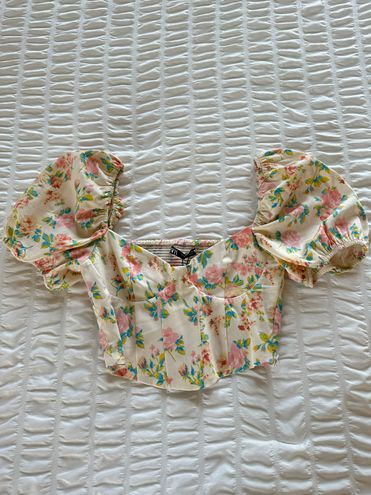 Zara FLORAL PRINT CORSET TOP