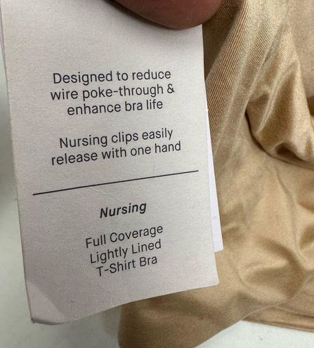 Auden Lightly Lined T Shirt Nursing Bra Tan Size 42DD - $13 New
