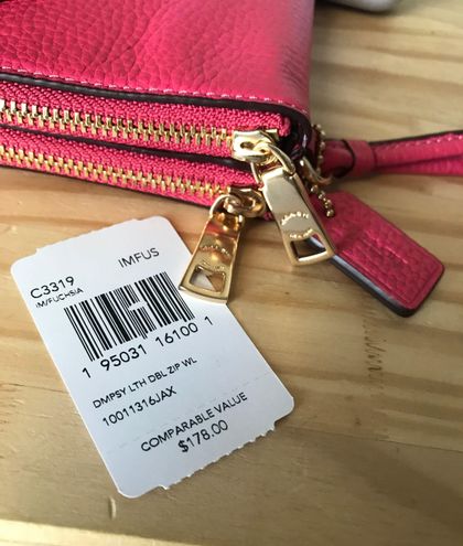 Coach Large Double Zip Wristlet Pink - $125 (29% Off Retail) New With Tags  - From Aya