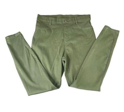 Time & Tru Green Flat Front Solid Stretchy Jeggings Size L (12-14) - $20 -  From Raebabys