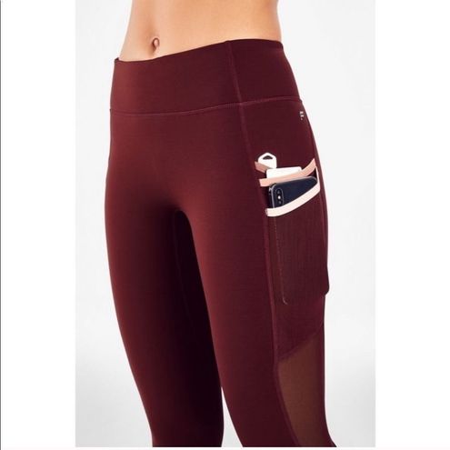 Fabletics Trinity Mesh Motion 365 Legging Maroon Size XS - $16 - From Mari