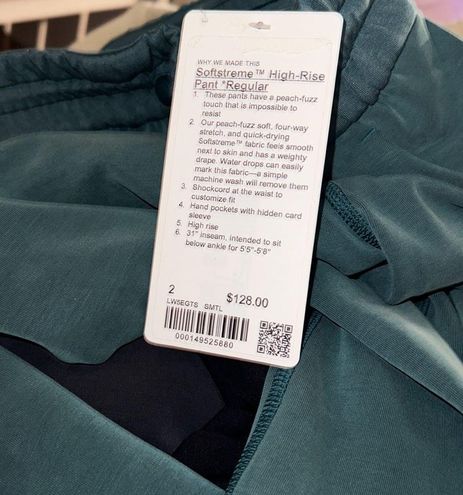 Lululemon Softstreme High-Rise Pant Regular storm teal Size 10 - $138 New  With Tags - From Stephanie