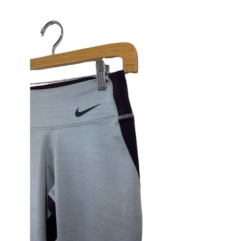 NEW Nike Legendary Mid Rise Zip Cuff Training Tights - 874733-002 - Grey -  Large