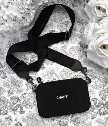 CHANEL, Bags, New Authentic Chanel Neoprene Black White Pouch Clutch Case