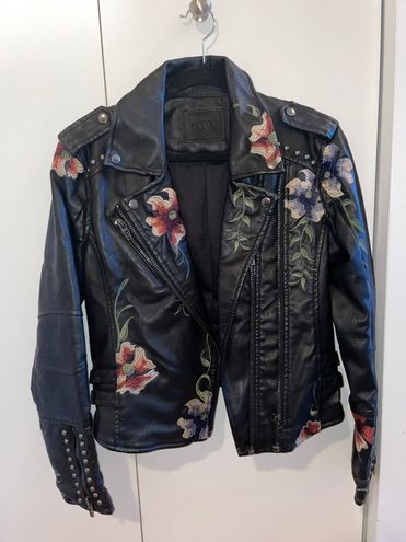 BLANK NYC Floral Leather Jacket Multi - $52 (74% Off Retail) - From Alexa