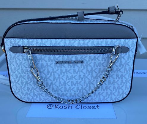 Michael Kors Jet Set Large Saffiano Leather Crossbody - Pale Blue