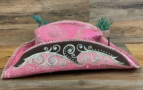 Stampede Women's Pink Straw Cowboy Hat - Sassy – Willow Lane Hat Co.