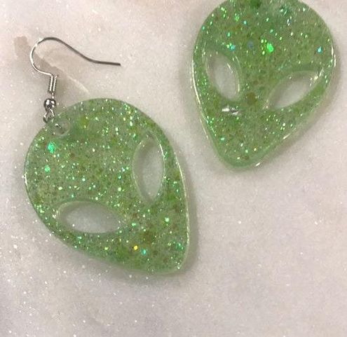 Handmade Area 51 Glitter Resin Earrings Multiple 15 25 Off Retail From Kylie