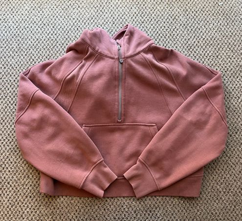 Lululemon Scuba Oversized 1/2 zip hoodie pink mist sz M/L, Women's