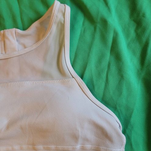 Zyia White Racerback High Neck Zip Back All-Star Women's Sports Bra Size  Medium - $28 - From Thrift