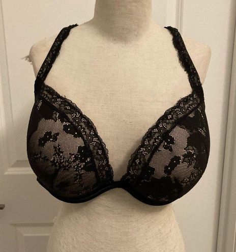 Cacique black Modern Lace Balconette Bra 44D $58 Size undefined