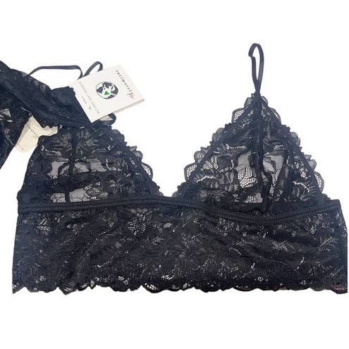 NWT 2 PACK! Free People Everyday Lace Longline Bralette in black