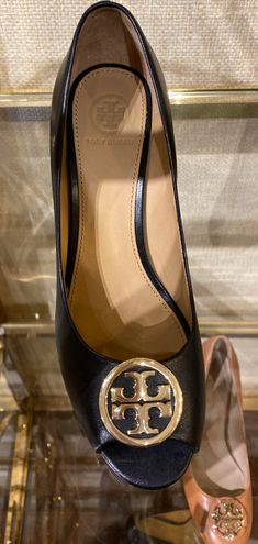 Tory Burch Benton 2 85mm Peep Toe Nappa Wedges Black Size  - $180 (38%  Off Retail) New With Tags - From Le