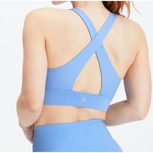 Fabletics Medium Oasis Twist Sports Bra - Sky Blue - $29 New With