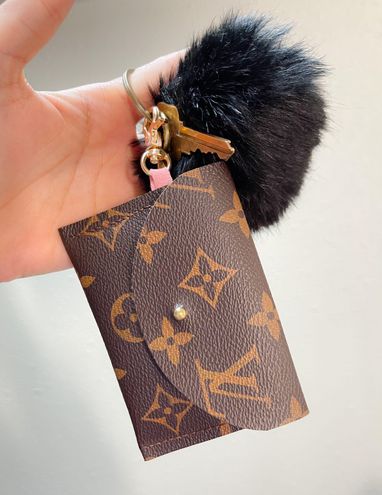 Repurposed Louis Vuitton - Upcycled Louis Vuitton - Louis Vuitton id badge  holder - LV id holder - U