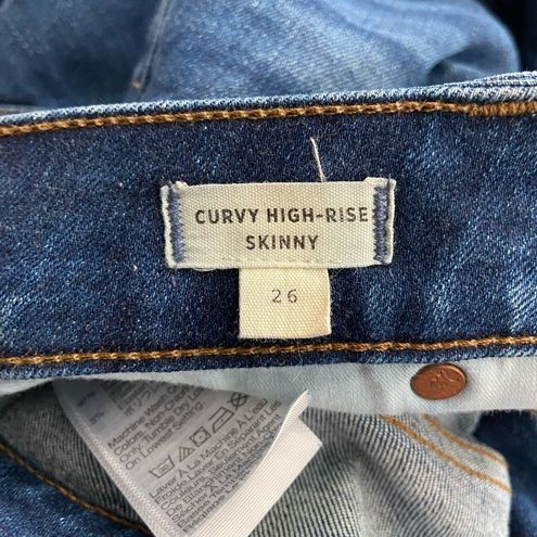 Curvy High-Rise Skinny Jeans in Lanette Wash