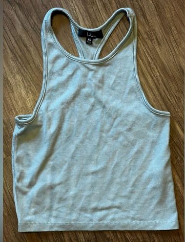 Everyday Essential Sage Green Ribbed Racerback Tank Top