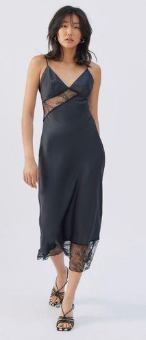 Marques Almeida SSENSE Exclusive Black Lace Slip Dress Marques Almeida