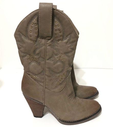 Very Volatile Dallas Cowgirl Boots Taupe