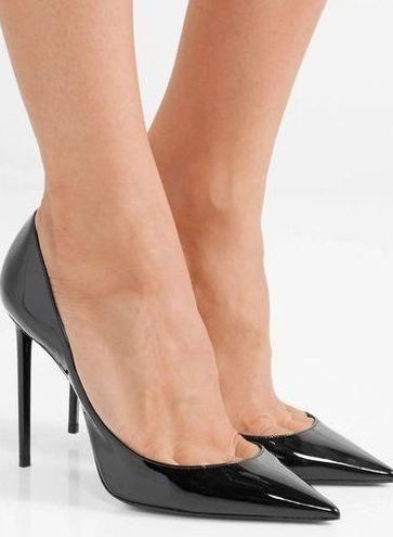 saint laurent heels 39 Vernice Chiffon Nero. Have only been worn once.