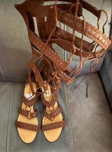 Carlos Santana Gladiator Sandals Brown Size 9.5 17 75 Off