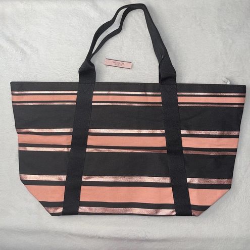 New with Tags Vs Pink Black Logo Tote Bag